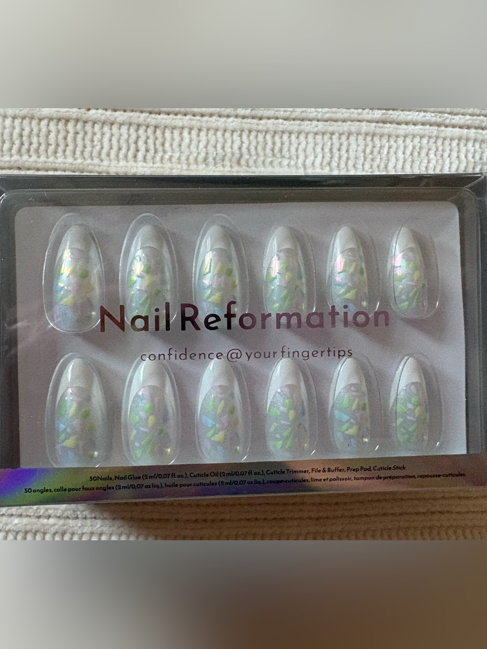 Nail Reformation Iridescent Shell Press-On Nails